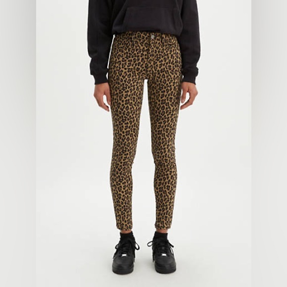 720 HIGH RISE SUPER SKINNY LEOPARD PRINT WOMEN'S JEANS - Picture 4 of 8